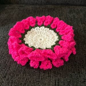 Set of 2 Handmade Flower Coasters